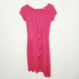 BCBGMaxazria | New Asymmetrical Gathered Front Dress Pink XXS